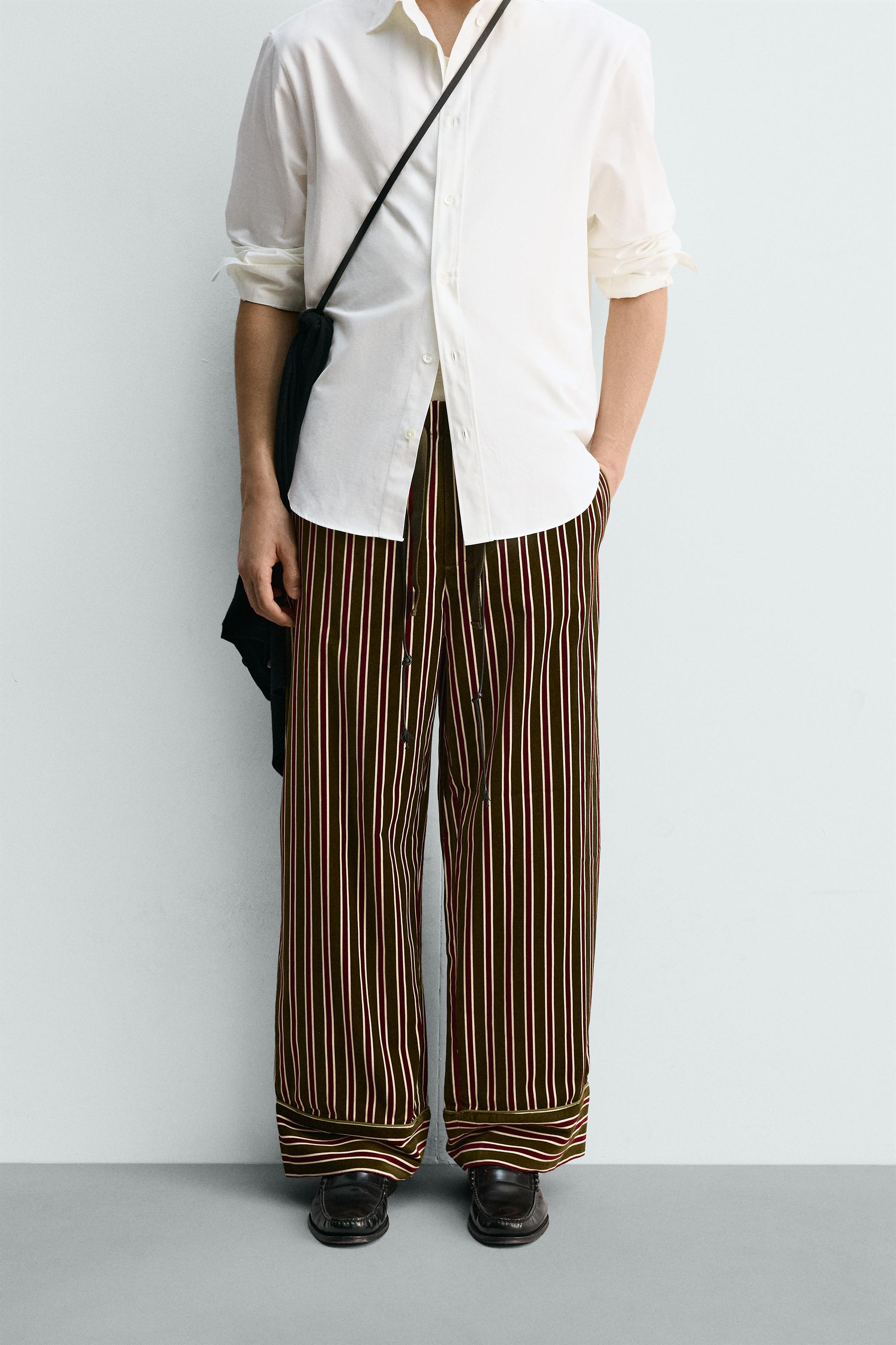 LIMITED EDITION VELVET CONTRAST STRIPED PANTS